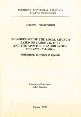 Self-support of the Local Church bases on Canon 222, §§1-2 and the Apostolic Exhortation 'Ecclesia in Africa'
