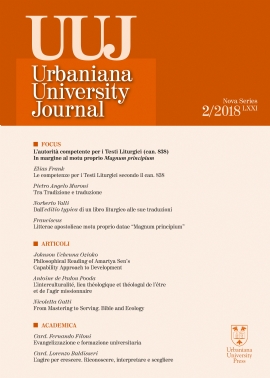 Urbaniana University Journal 2 2018